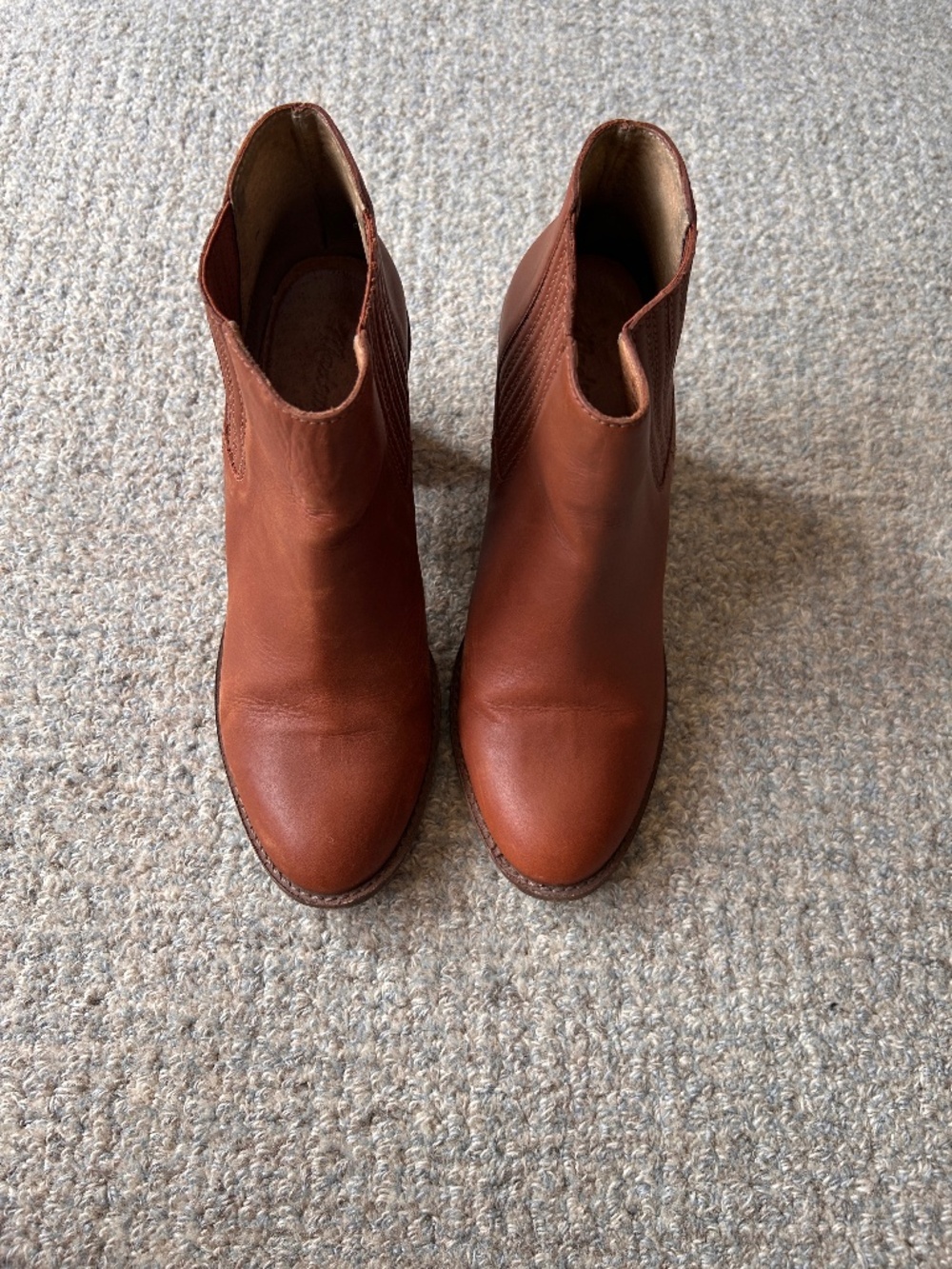Women's Madewell The Ryan Chelsea Bootie Brown Leather E2331 Size 8.5